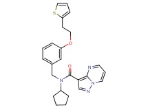 N-cyclopentyl-N-{3-[2-(2-thienyl)ethoxy]benzyl}pyrazolo[1,5-a]pyrimidine-3-carboxamide