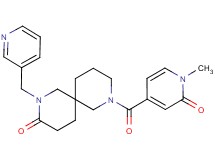 8-[(1-methyl-2-oxo-1,2-dihydropyridin-4-yl)carbonyl]-2-(pyridin-3-ylmethyl)-2,8-diazaspiro[5.5]undecan-3-one