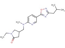 1-ethyl-4-{[[5-(3-isobutyl-1,2,4-oxadiazol-5-yl)-2-pyridinyl](methyl)amino]methyl}-2-pyrrolidinone