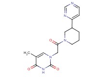 5-methyl-1-[2-oxo-2-(3-pyrimidin-4-ylpiperidin-1-yl)ethyl]pyrimidine-2,4(1H,3H)-dione