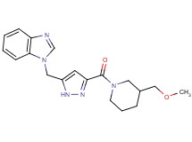 1-[(3-{[3-(methoxymethyl)-1-piperidinyl]carbonyl}-1H-pyrazol-5-yl)methyl]-1H-benzimidazole