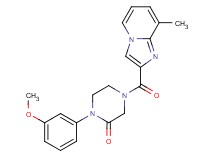 1-(3-methoxyphenyl)-4-[(8-methylimidazo[1,2-a]pyridin-2-yl)carbonyl]-2-piperazinone