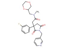 N-(1,4-dioxan-2-ylmethyl)-2-[3-(3-fluorophenyl)-2,5-dioxo-1-(3-pyridinylmethyl)-3-pyrrolidinyl]-N-methylacetamide