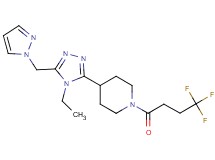 4-[4-ethyl-5-(1H-pyrazol-1-ylmethyl)-4H-1,2,4-triazol-3-yl]-1-(4,4,4-trifluorobutanoyl)piperidine