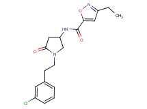 N-{1-[2-(3-chlorophenyl)ethyl]-5-oxo-3-pyrrolidinyl}-3-ethyl-5-isoxazolecarboxamide
