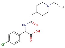 (4-chlorophenyl){[(1-ethyl-4-piperidinyl)acetyl]amino}acetic acid