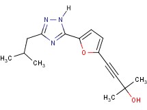 4-[5-(3-isobutyl-1H-1,2,4-triazol-5-yl)-2-furyl]-2-methylbut-3-yn-2-ol
