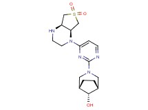(8-syn)-3-{4-[(4aR*,7aS*)-6,6-dioxidohexahydrothieno[3,4-b]pyrazin-1(2H)-yl]pyrimidin-2-yl}-3-azabicyclo[3.2.1]octan-8-ol