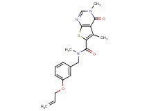 N-[3-(allyloxy)benzyl]-N,3,5-trimethyl-4-oxo-3,4-dihydrothieno[2,3-d]pyrimidine-6-carboxamide