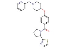 2-{[4-(4-{[2-(1,3-thiazol-2-yl)-1-pyrrolidinyl]carbonyl}phenoxy)-1-piperidinyl]methyl}pyridine