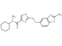 N-cyclohexyl-N-methyl-2-{[(2-methyl-1,3-benzothiazol-5-yl)oxy]methyl}-1,3-oxazole-4-carboxamide
