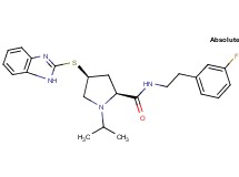 (4S)-4-(1H-benzimidazol-2-ylthio)-N-[2-(3-fluorophenyl)ethyl]-1-isopropyl-L-prolinamide