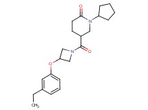 1-cyclopentyl-5-{[3-(3-ethylphenoxy)-1-azetidinyl]carbonyl}-2-piperidinone