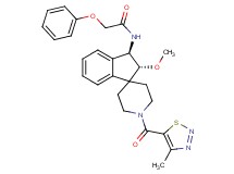 N-{(2R*,3R*)-2-methoxy-1'-[(4-methyl-1,2,3-thiadiazol-5-yl)carbonyl]-2,3-dihydrospiro[indene-1,4'-piperidin]-3-yl}-2-phenoxyacetamide