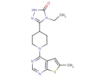 4-ethyl-5-[1-(6-methylthieno[2,3-d]pyrimidin-4-yl)piperidin-4-yl]-2,4-dihydro-3H-1,2,4-triazol-3-one