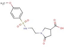 1-(2-{[(4-methoxyphenyl)sulfonyl]amino}ethyl)-5-oxopyrrolidine-3-carboxylic acid
