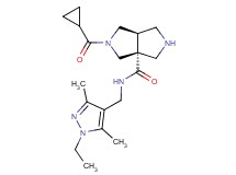 (3aR*,6aR*)-2-(cyclopropylcarbonyl)-N-[(1-ethyl-3,5-dimethyl-1H-pyrazol-4-yl)methyl]hexahydropyrrolo[3,4-c]pyrrole-3a(1H)-carboxamide