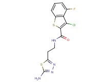 N-[2-(5-amino-1,3,4-thiadiazol-2-yl)ethyl]-3-chloro-4-fluoro-1-benzothiophene-2-carboxamide