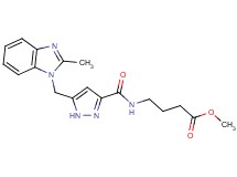 methyl 4-[({5-[(2-methyl-1H-benzimidazol-1-yl)methyl]-1H-pyrazol-3-yl}carbonyl)amino]butanoate