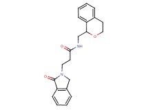 N-(3,4-dihydro-1H-2-benzopyran-1-ylmethyl)-3-(1-oxo-1,3-dihydro-2H-isoindol-2-yl)propanamide