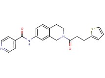N-{2-[3-(2-thienyl)propanoyl]-1,2,3,4-tetrahydro-7-isoquinolinyl}isonicotinamide