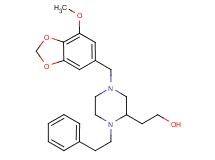 2-[4-[(7-methoxy-1,3-benzodioxol-5-yl)methyl]-1-(2-phenylethyl)-2-piperazinyl]ethanol
