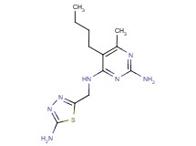 N~4~-[(5-amino-1,3,4-thiadiazol-2-yl)methyl]-5-butyl-6-methylpyrimidine-2,4-diamine