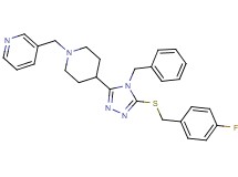 3-[(4-{4-benzyl-5-[(4-fluorobenzyl)thio]-4H-1,2,4-triazol-3-yl}-1-piperidinyl)methyl]pyridine