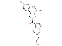 2-(3-{[(3S*,4R*)-3-(dimethylamino)-4-(4-methylphenyl)pyrrolidin-1-yl]carbonyl}pyrazolo[1,5-a]pyrimidin-6-yl)ethanol