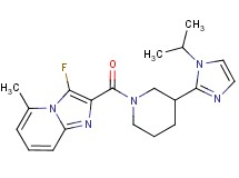 3-fluoro-2-{[3-(1-isopropyl-1H-imidazol-2-yl)-1-piperidinyl]carbonyl}-5-methylimidazo[1,2-a]pyridine