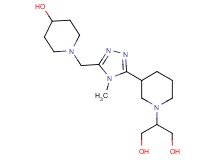 2-(3-{5-[(4-hydroxypiperidin-1-yl)methyl]-4-methyl-4H-1,2,4-triazol-3-yl}piperidin-1-yl)propane-1,3-diol