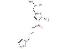 3-isobutyl-1-methyl-N-[3-(1H-1,2,3-triazol-1-yl)propyl]-1H-pyrazole-5-carboxamide