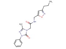 2-(3-methyl-5-oxo-1-phenyl-1,5-dihydro-4H-1,2,4-triazol-4-yl)-N-[(3-propyl-5-isoxazolyl)methyl]acetamide