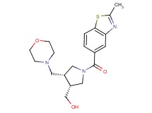[(3R*,4R*)-1-[(2-methyl-1,3-benzothiazol-5-yl)carbonyl]-4-(morpholin-4-ylmethyl)pyrrolidin-3-yl]methanol