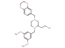 2-[4-(2,3-dihydro-1,4-benzodioxin-6-ylmethyl)-1-(3,5-dimethoxybenzyl)-2-piperazinyl]ethanol
