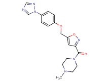 1-methyl-4-[(5-{[4-(1H-1,2,4-triazol-1-yl)phenoxy]methyl}-3-isoxazolyl)carbonyl]piperazine