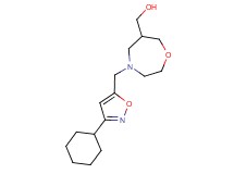 {4-[(3-cyclohexylisoxazol-5-yl)methyl]-1,4-oxazepan-6-yl}methanol