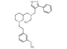 N-({1-[2-(3-methoxyphenyl)ethyl]-3-piperidinyl}methyl)-N-[(3-phenyl-1H-pyrazol-4-yl)methyl]ethanamine
