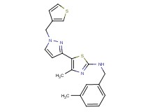 4-methyl-N-(3-methylbenzyl)-5-[1-(3-thienylmethyl)-1H-pyrazol-3-yl]-1,3-thiazol-2-amine