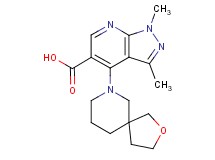 1,3-dimethyl-4-(2-oxa-7-azaspiro[4.5]dec-7-yl)-1H-pyrazolo[3,4-b]pyridine-5-carboxylic acid