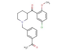 1-(3-{[3-(5-chloro-2-methoxybenzoyl)-1-piperidinyl]methyl}phenyl)ethanone