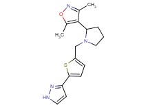 3,5-dimethyl-4-(1-{[5-(1H-pyrazol-3-yl)-2-thienyl]methyl}pyrrolidin-2-yl)isoxazole
