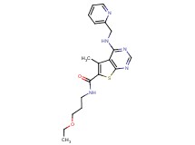 N-(3-ethoxypropyl)-5-methyl-4-[(2-pyridinylmethyl)amino]thieno[2,3-d]pyrimidine-6-carboxamide