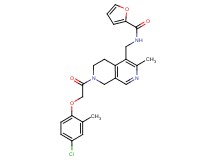 N-({7-[(4-chloro-2-methylphenoxy)acetyl]-3-methyl-5,6,7,8-tetrahydro-2,7-naphthyridin-4-yl}methyl)-2-furamide