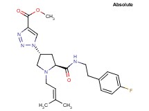methyl 1-[(3R,5S)-5-({[2-(4-fluorophenyl)ethyl]amino}carbonyl)-1-(3-methyl-2-buten-1-yl)-3-pyrrolidinyl]-1H-1,2,3-triazole-4-carboxylate