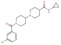 1'-(3-chlorobenzoyl)-N-cyclopropyl-1,4'-bipiperidine-4-carboxamide