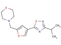 4-{[4-(3-isopropyl-1,2,4-oxadiazol-5-yl)-2-furyl]methyl}morpholine