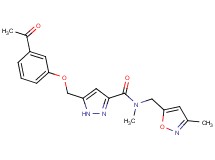 5-[(3-acetylphenoxy)methyl]-N-methyl-N-[(3-methyl-5-isoxazolyl)methyl]-1H-pyrazole-3-carboxamide