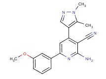 2-amino-4-(1,5-dimethyl-1H-pyrazol-4-yl)-6-(3-methoxyphenyl)nicotinonitrile