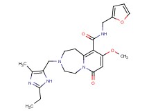 3-[(2-ethyl-4-methyl-1H-imidazol-5-yl)methyl]-N-(2-furylmethyl)-9-methoxy-7-oxo-1,2,3,4,5,7-hexahydropyrido[1,2-d][1,4]diazepine-10-carboxamide